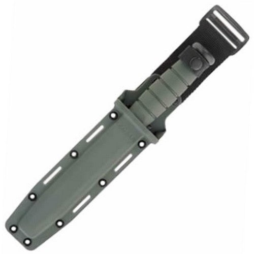 Cuchillo Fighting/Utility recto con hoja de acero 1095 y mango de Kraton, longitud total 29,7 cm