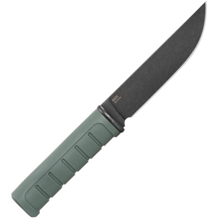 Cuchillo DUST II hoja lisa verde - hoja fija para usuarios exigentes