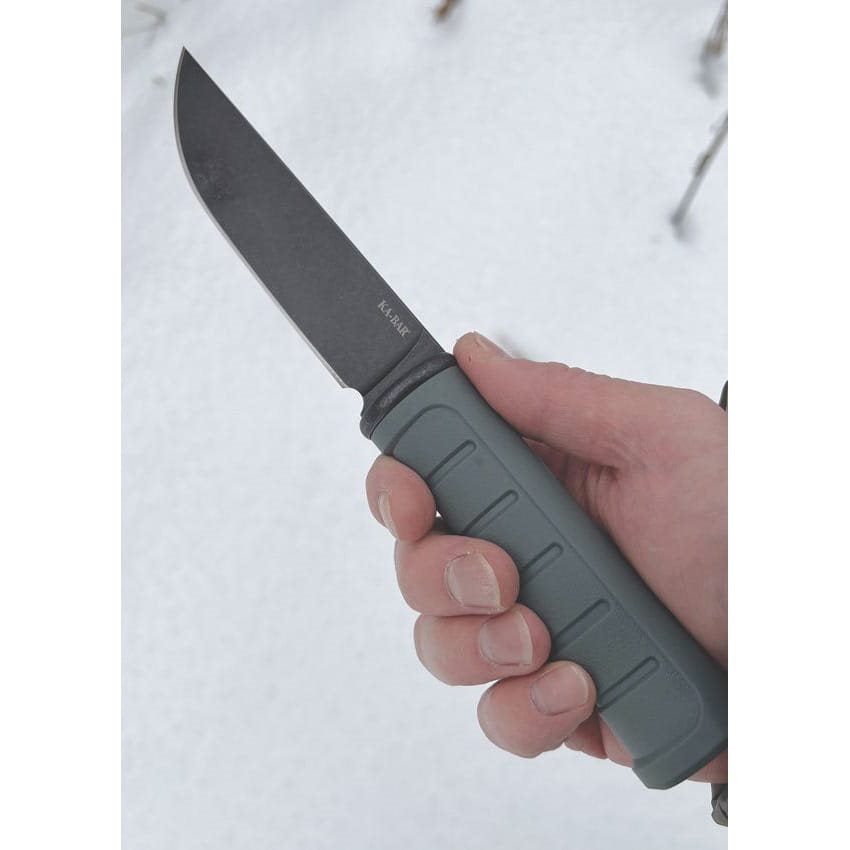 Cuchillo DUST II hoja lisa verde - hoja fija para usuarios exigentes