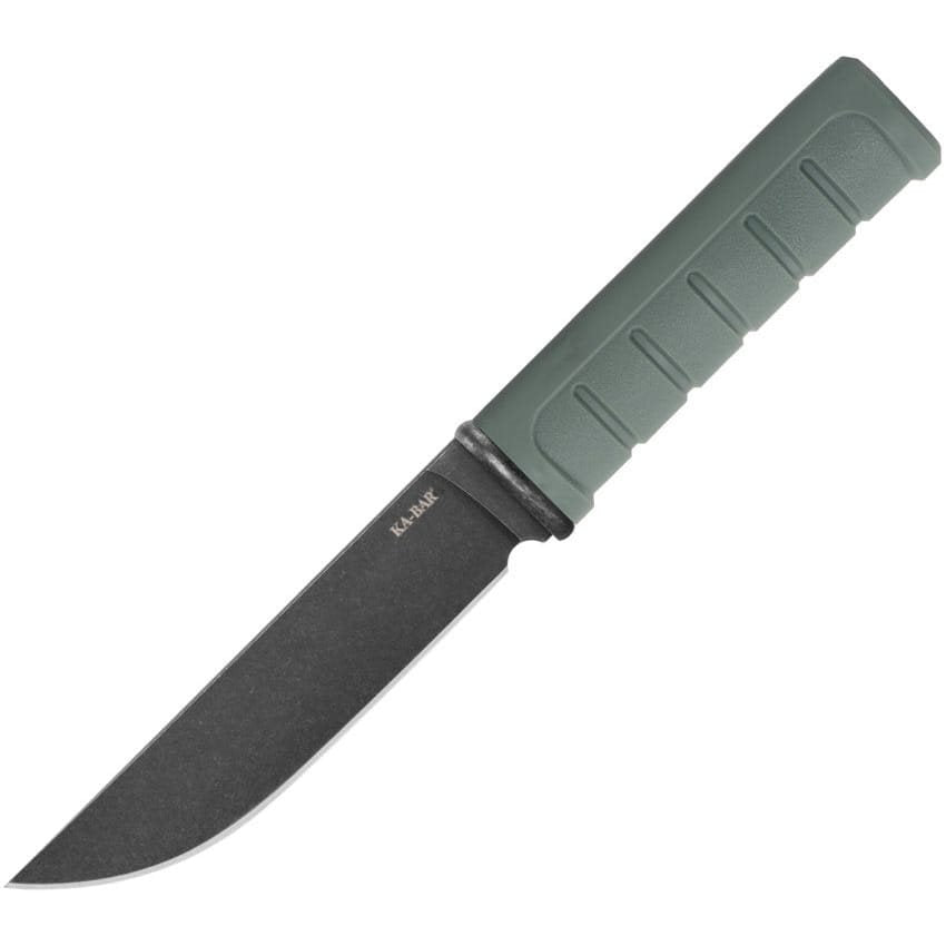 Cuchillo DUST II hoja lisa verde - hoja fija para usuarios exigentes