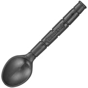 Cuchara KRUNCH con pajita integrada, color negro, longitud aprox. 18,4 cm