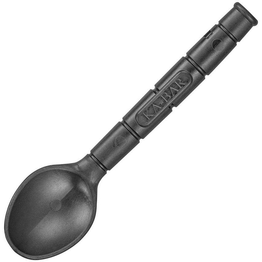 Cuchara KRUNCH con pajita integrada, color negro, longitud aprox. 18,4 cm