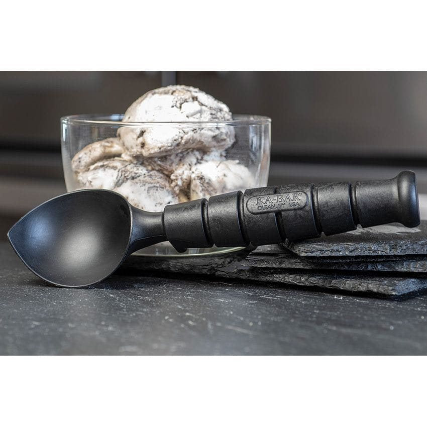 Cuchara para helado DESSERT DESTROYER negra, longitud aprox. 20 cm