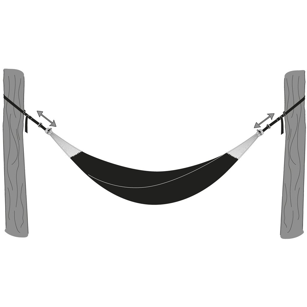 Juego de 2 correas para hamaca, una ajustable 15-220 cm, capacidad 200 kg