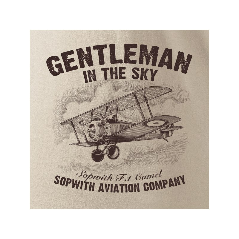 Camiseta de manga corta con estampado del avión Sopwith F-1 Camel