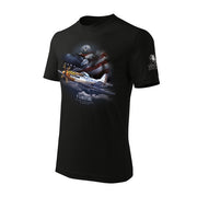 Camiseta P-51 Mustang con estampado a todo color, manga corta