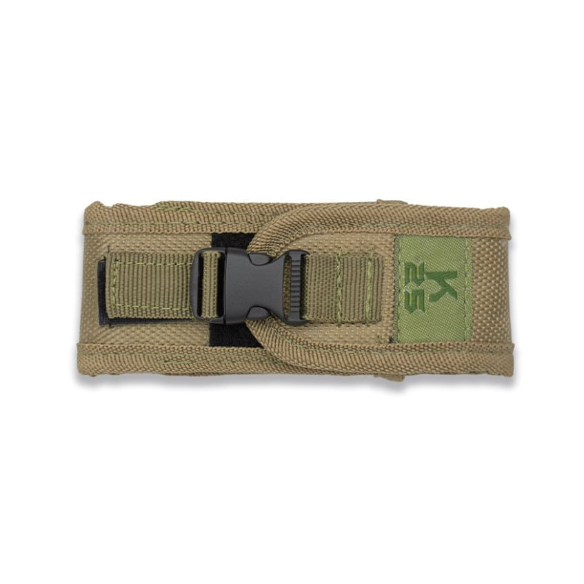 Navaja mariposa verde 02130 con hoja de acero inoxidable y mango de aluminio camuflaje