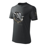 Camiseta masculina con motivo F-16CJ Fighting Falcon, manga corta