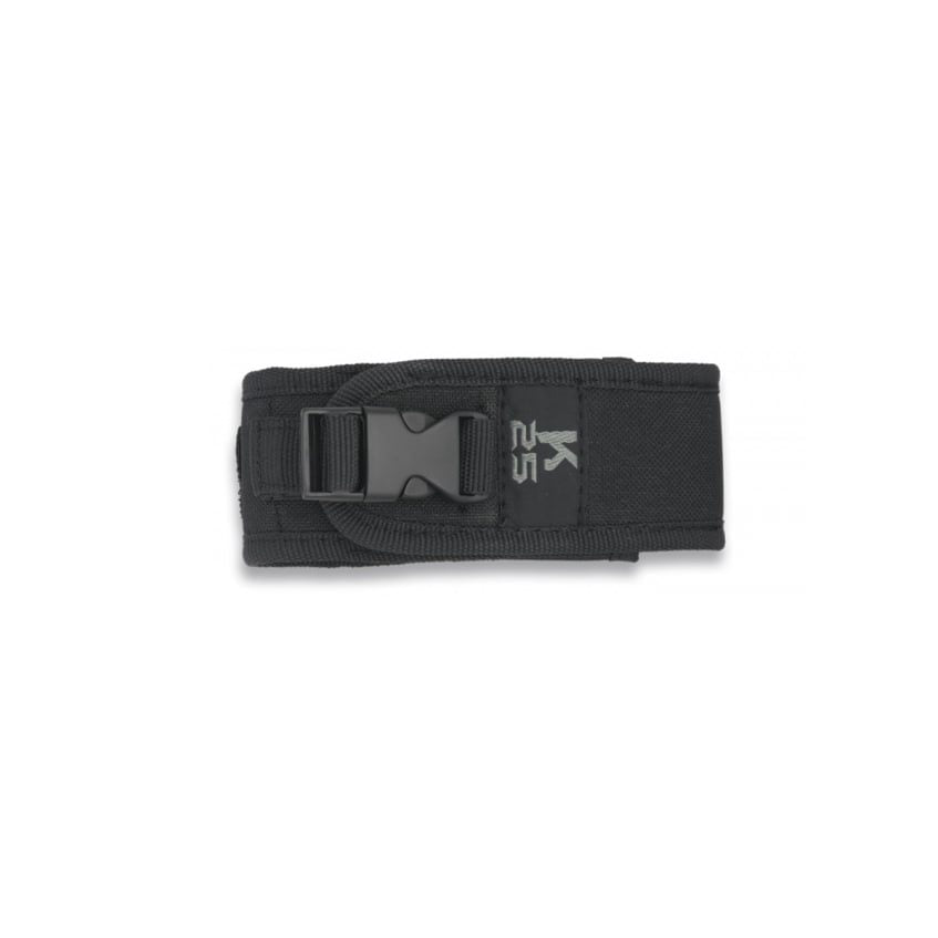 Navaja mariposa 02131 negra con hoja de acero inoxidable y empuñadura de aluminio en camuflaje