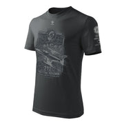 Camiseta gris oscuro con estampado del caza L-159 ALCA
