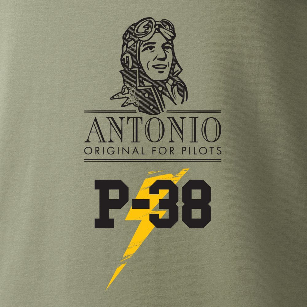 Camiseta manga corta con motivo del caza bimotor P-38 LIGHTNING