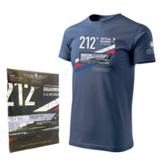Camiseta azul con motivo del avión de combate checo L-159 ALCA