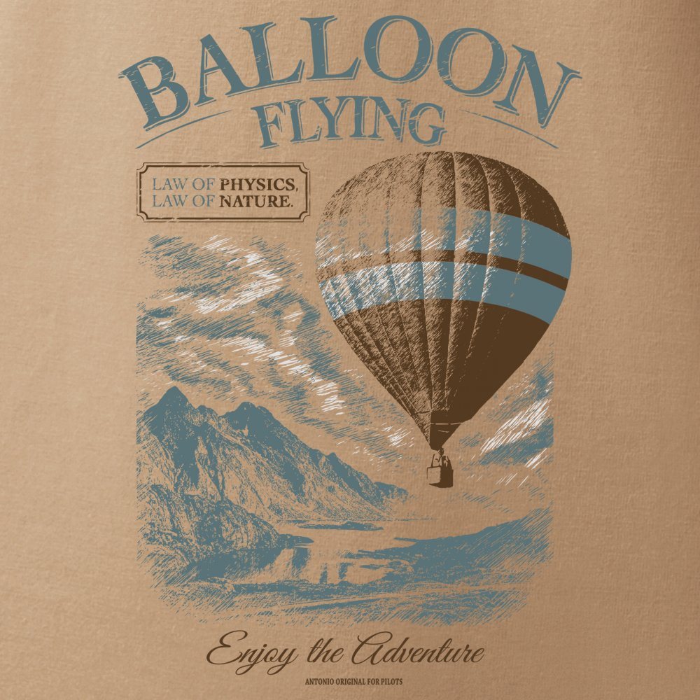 Camiseta BAOON COYOTE con estampado de globo aerostático