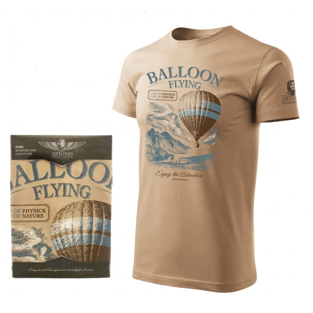 Camiseta BAOON COYOTE con estampado de globo aerostático