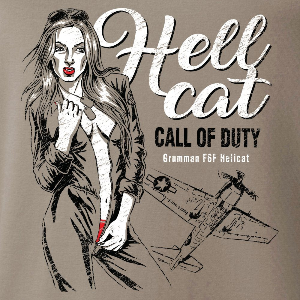 Camiseta gris Hellcat Call of Duty estampada - algodon de calidad