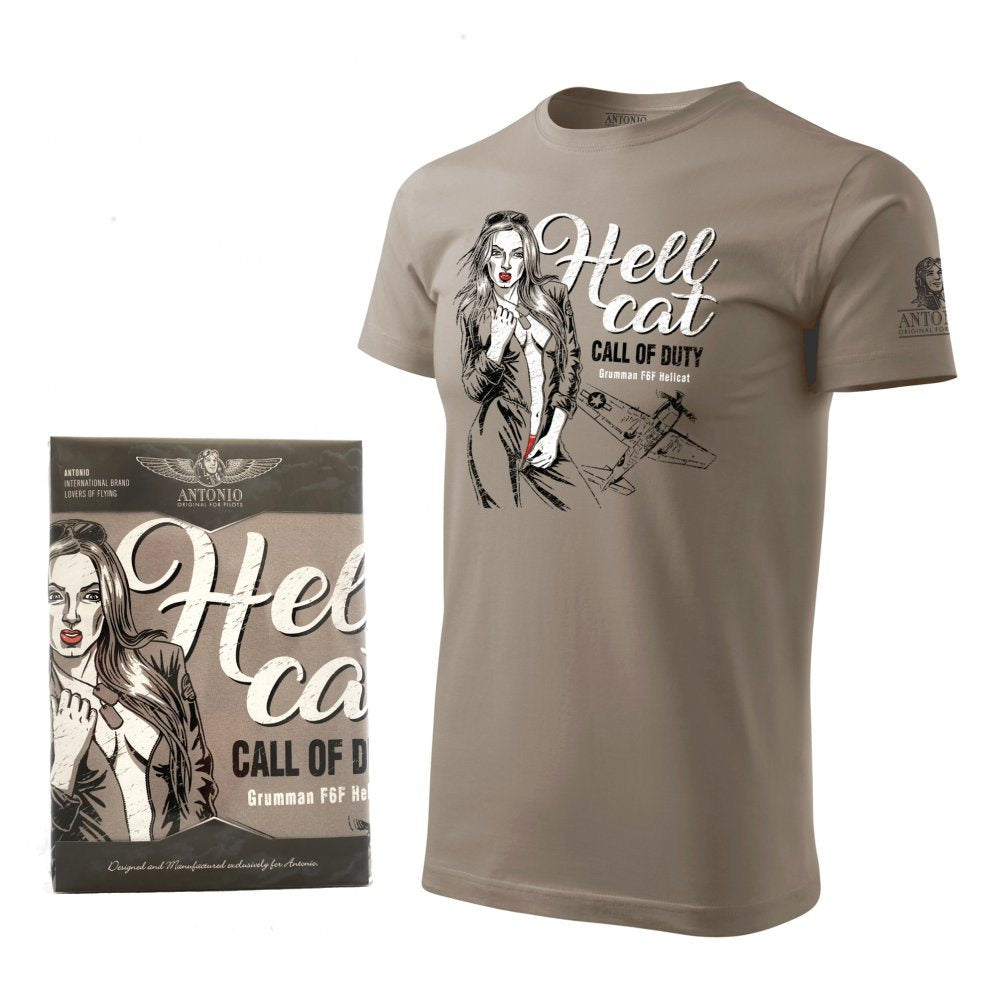 Camiseta gris Hellcat Call of Duty estampada - algodon de calidad