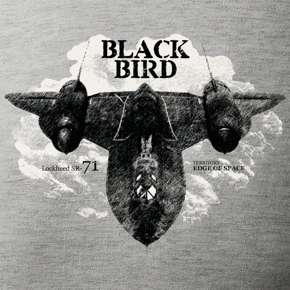 Camiseta gris con motivo Lockheed SR-71 Blackbird