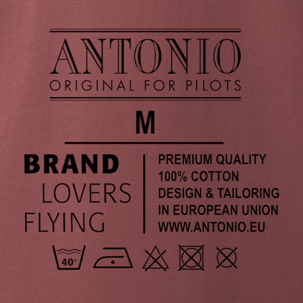 Camiseta roja DOGFIGHT con motivo de as de combate