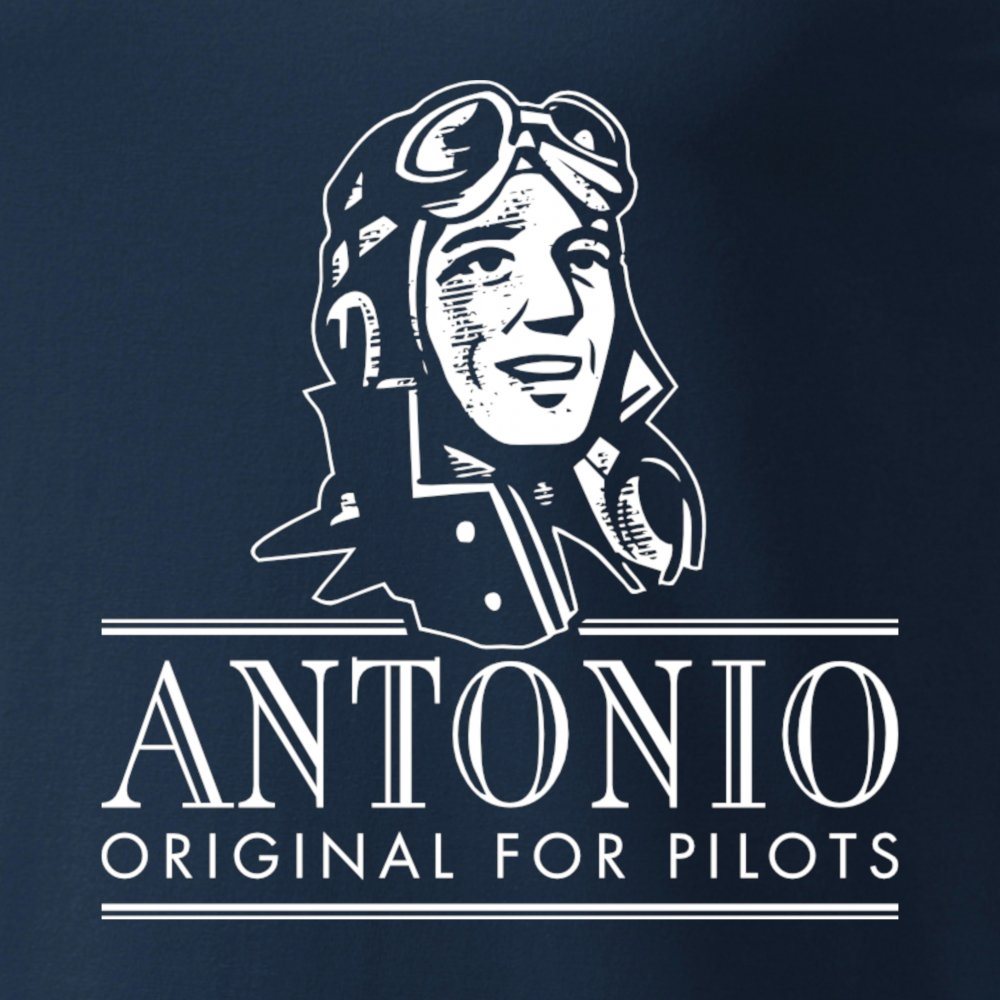 Camiseta azul ADVENTURE FIGHT con motivo del avión Max Holste MH.1521 Broussard