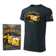 Camiseta gris IBERATOR WIOW RUN con motivo de la fábrica Willow Run (bombardero Liberator)