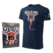 Camiseta Top Gun azul de algodón, manga corta con motivo de la película
