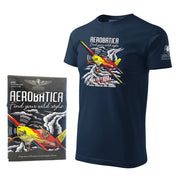 Camiseta EXTRA 300 azul con motivo del avión acrobático Extra 300