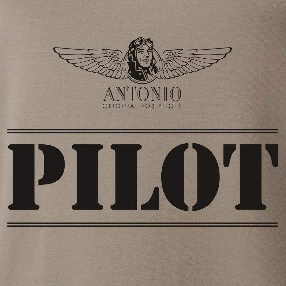 Camiseta PIOT marrón con motivo aeronáutico