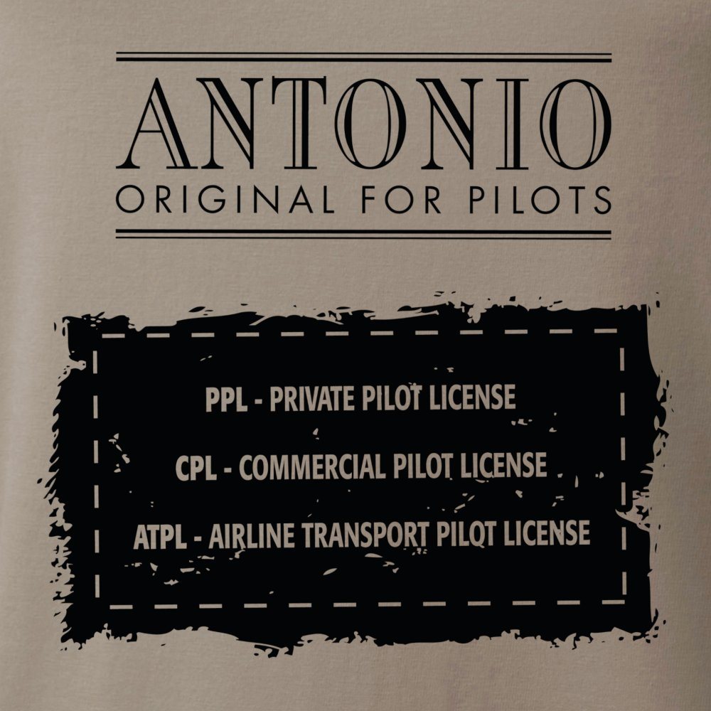 Camiseta PIOT marrón con motivo aeronáutico
