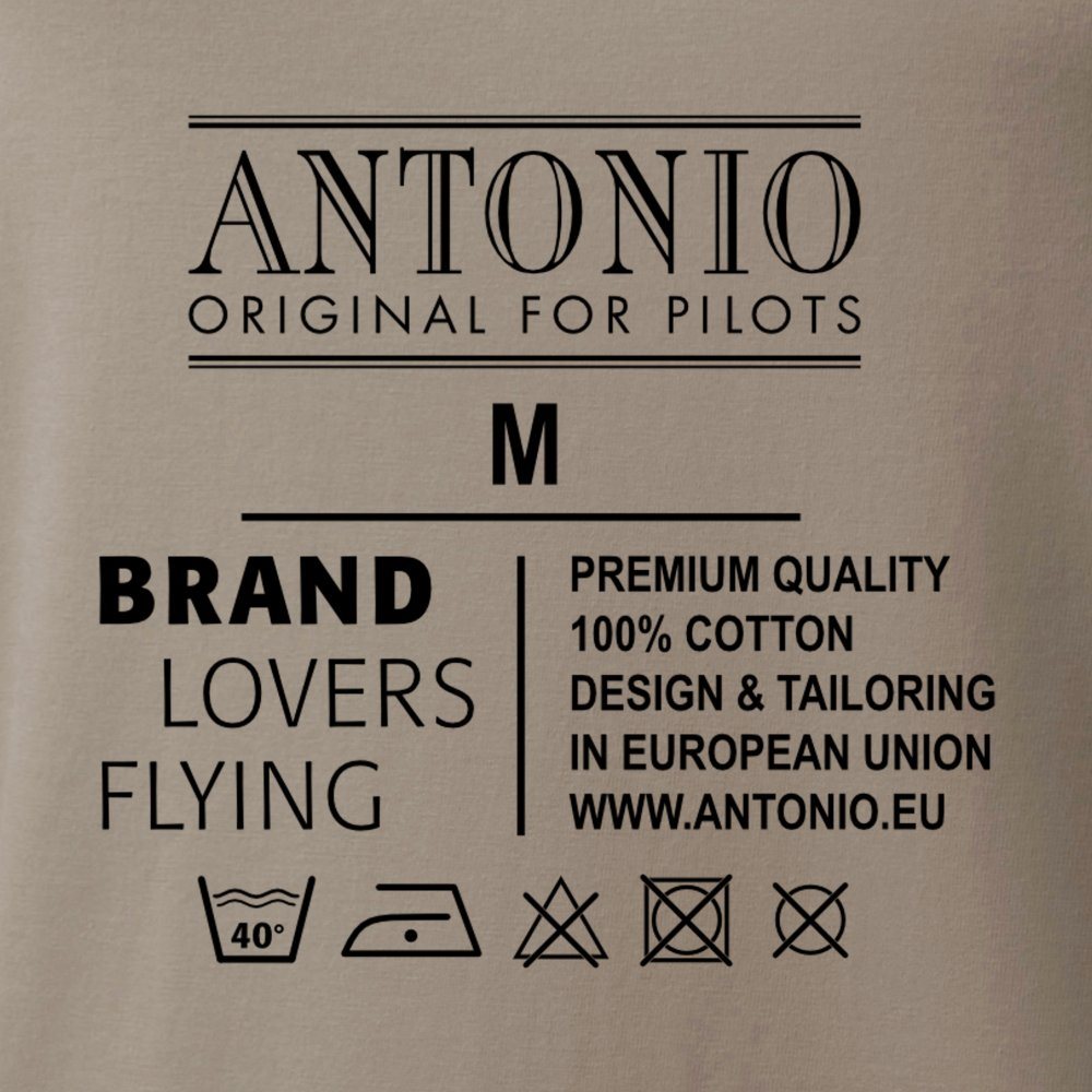 Camiseta PIOT marrón con motivo aeronáutico