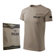 Camiseta PIOT marrón con motivo aeronáutico