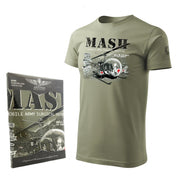 Camiseta BELL H-13 MASH verde con diseño del helicóptero Sioux, algodón 200 g/m²