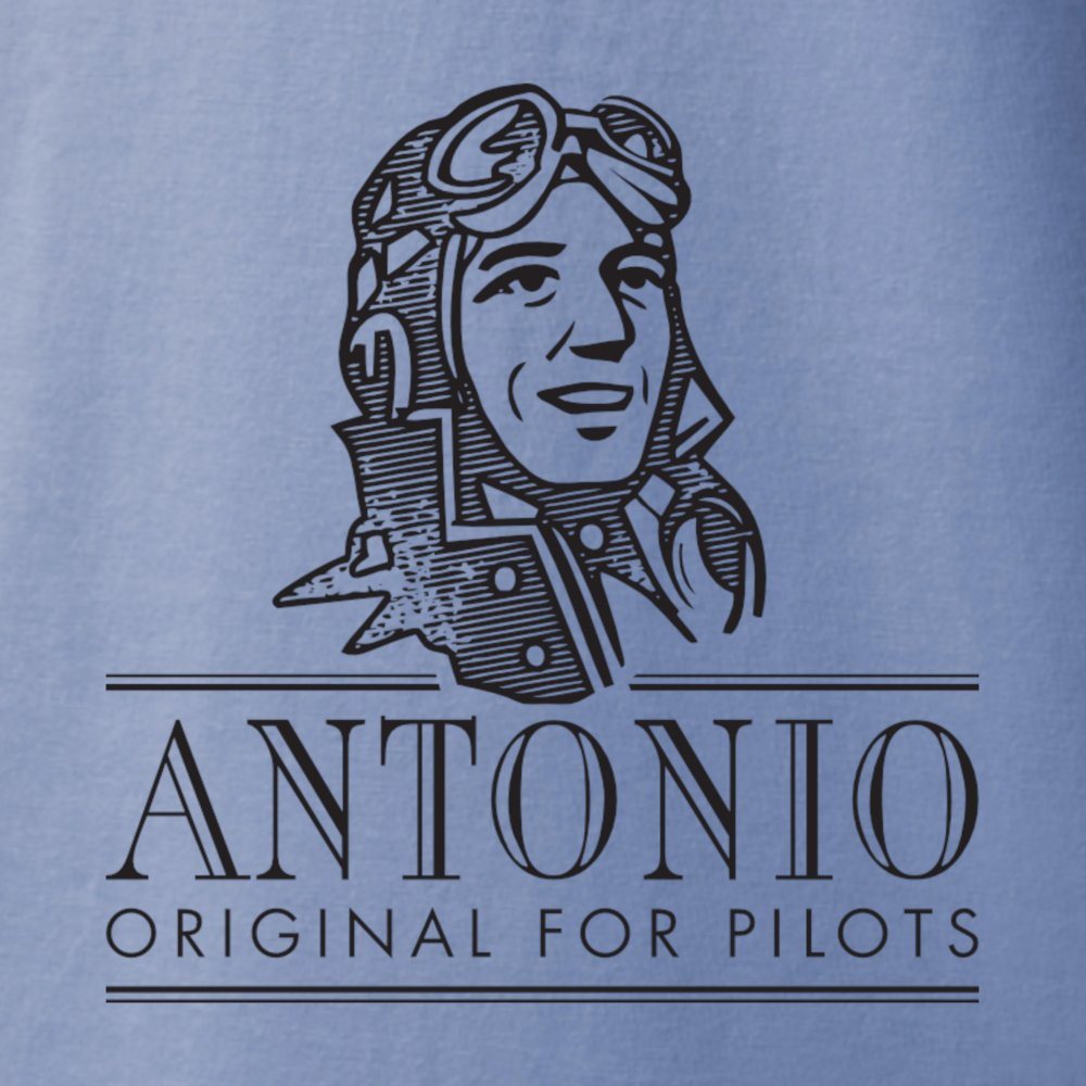 Camiseta azul con estampado del hidroavión PBY Catalina, algodón 200 g/m²