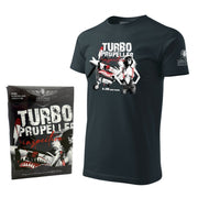 Camiseta TURBO PROPELLER con motivo del avión A-29B Super Tucano gris