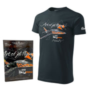 Camiseta gris con motivo del avión de combate ligero L-39 SKYFOX