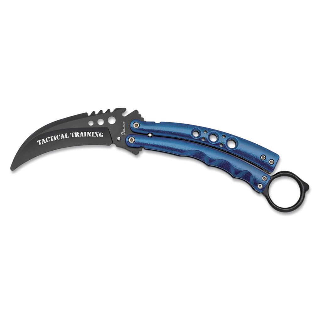 Cuchillo de entrenamiento Karambit plegable con cierre magnético, hoja no afilada 9,5 cm