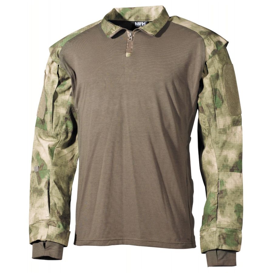 Camisa táctica UBACS con cuerpo de algodón y mangas rip-stop, 6 bolsillos