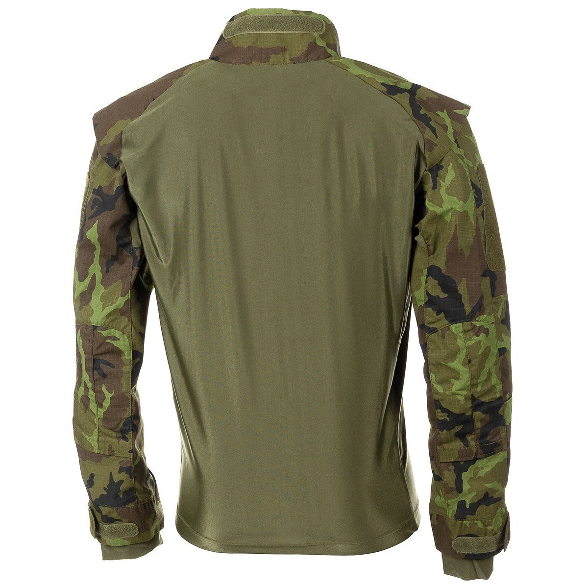 Camisa táctica UBACS vz.M 95 ES con cuerpo de algodón, mangas y cuello rip-stop, 6 bolsillos y paneles velcro