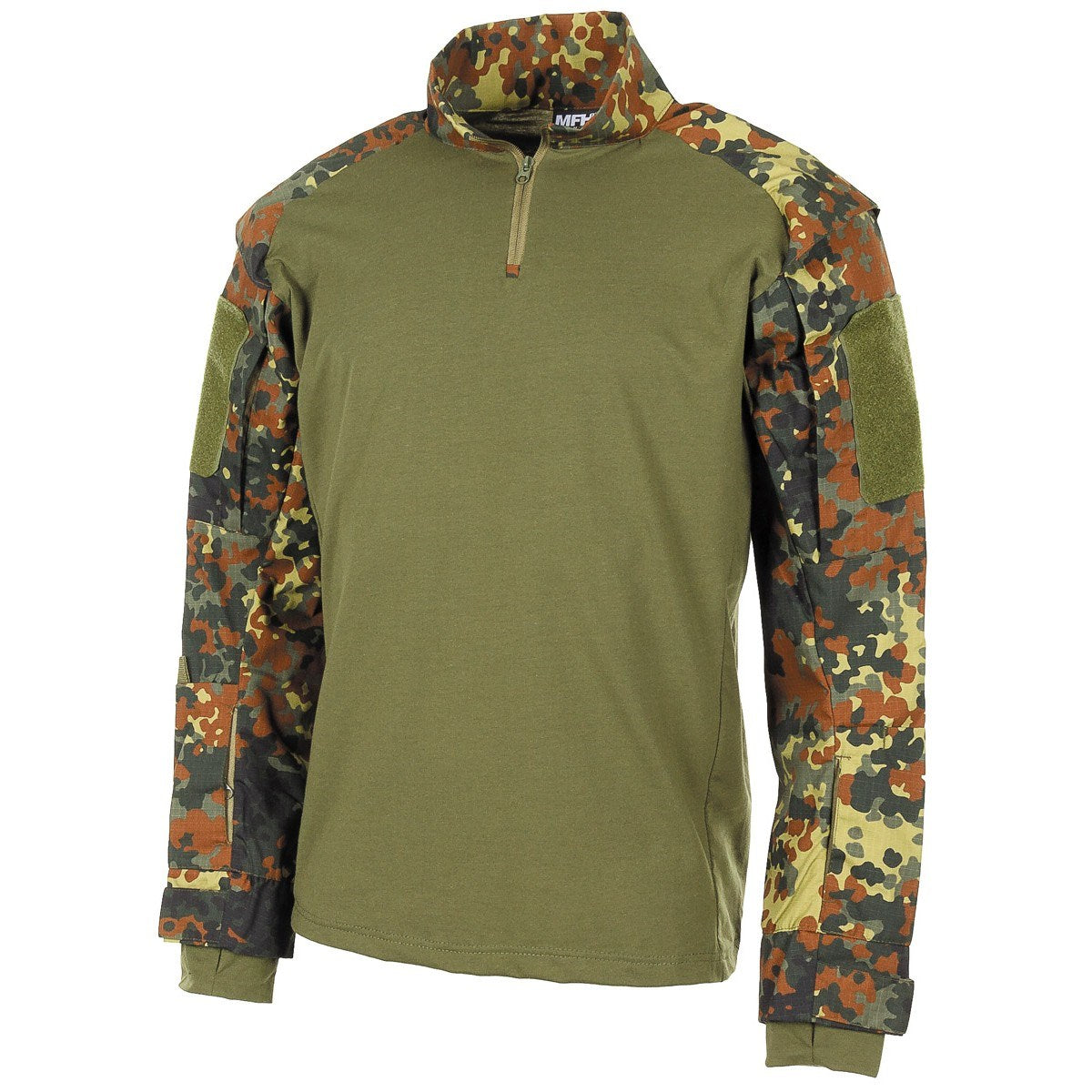 Camisa táctica UBACS FECKTARN con cuerpo de algodón y mangas rip-stop, 6 bolsillos