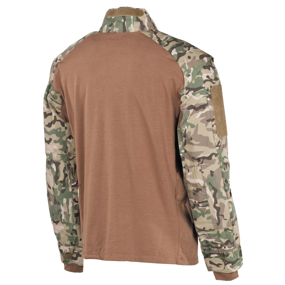 Camisa táctica UBACS - cuerpo algodón, mangas poliéster rip-stop, 6 bolsillos