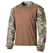 Camisa táctica UBACS - cuerpo algodón, mangas poliéster rip-stop, 6 bolsillos