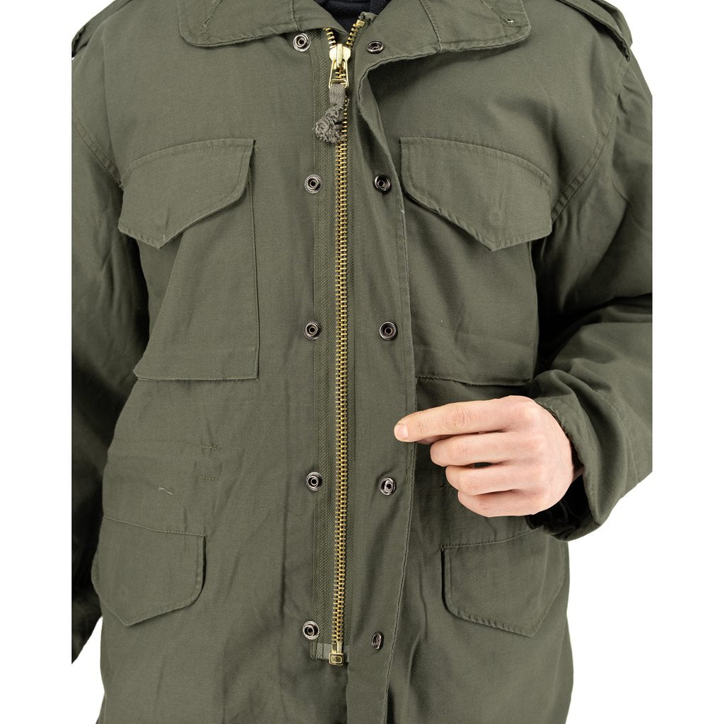 Parka tipo US M-65 verde con forro