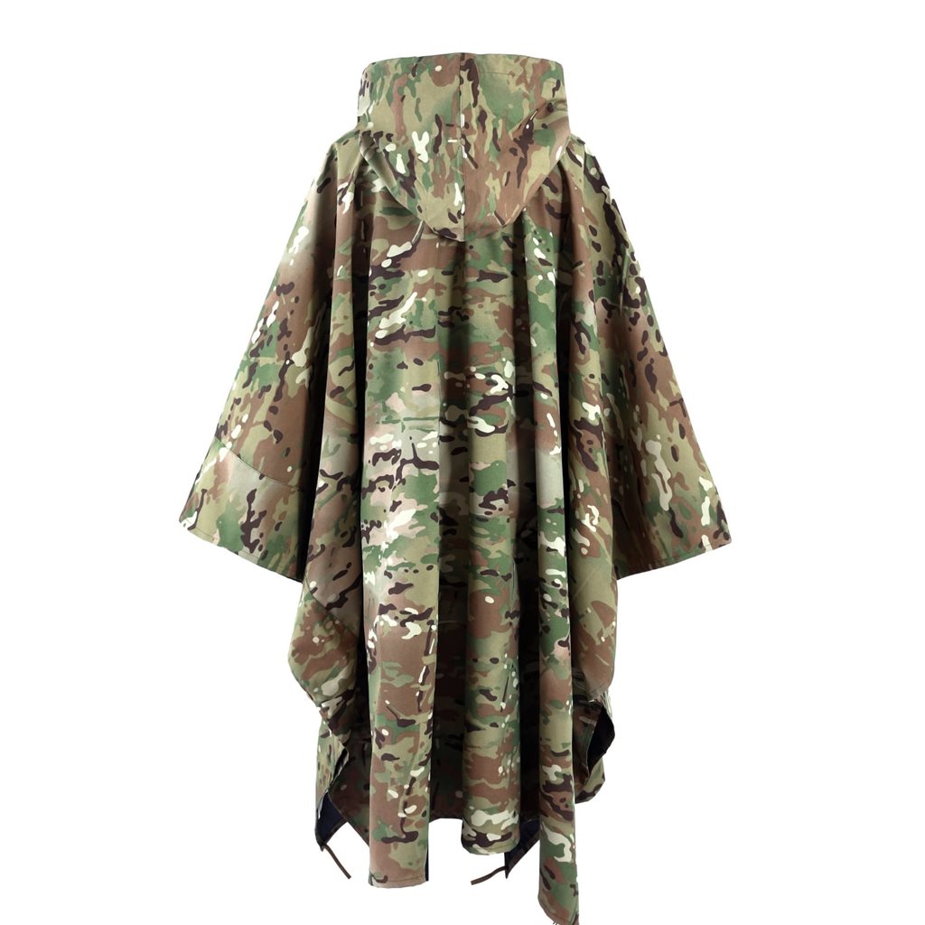 Poncho UTILITY IR en patrón multicam, impermeable y transpirable