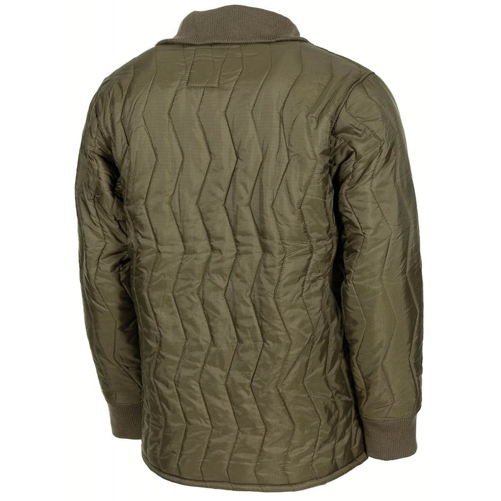 Forro contra el frío BW verde para chaqueta, réplica con nylon rip-stop y relleno de poliéster