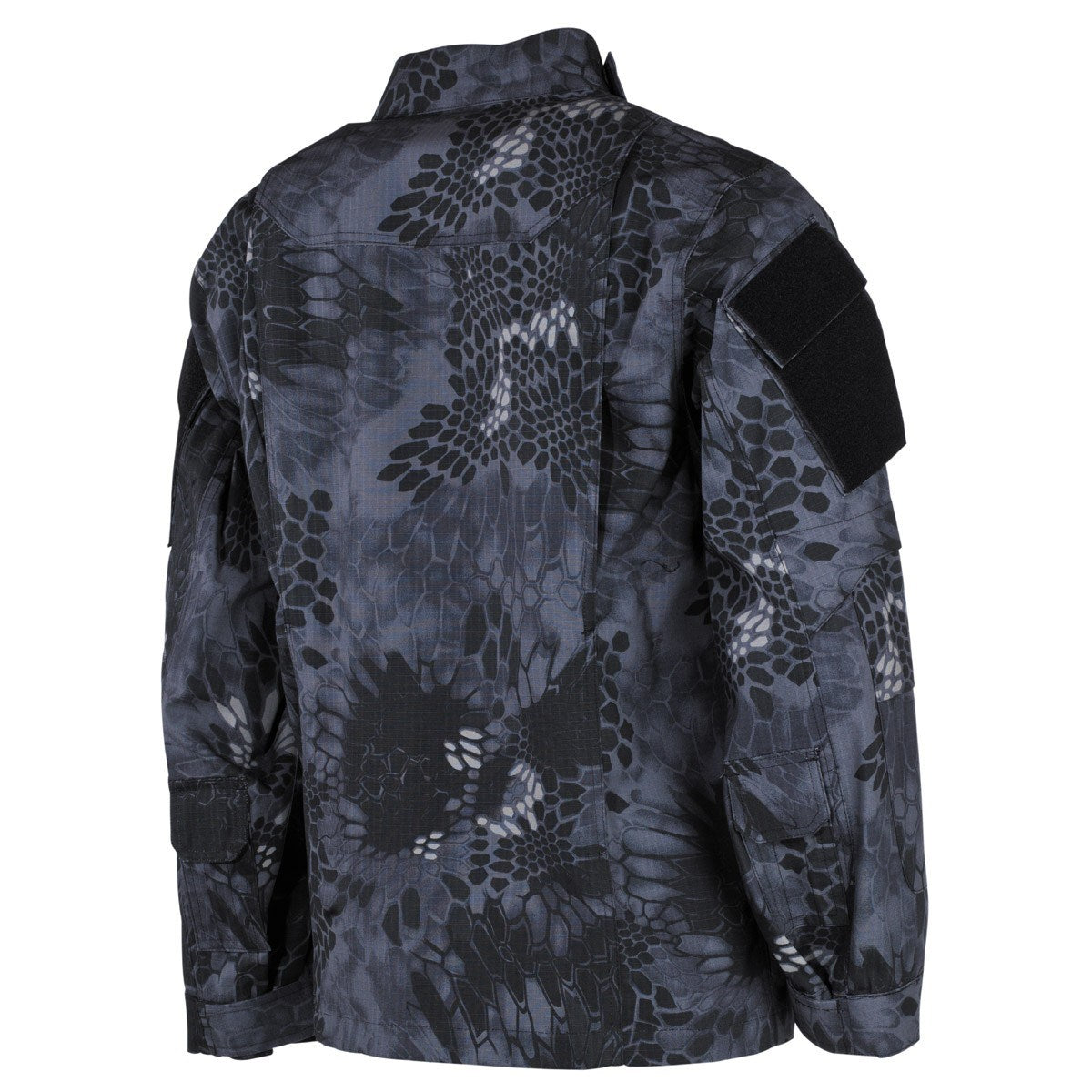 Camisa táctica MISSION en camuflaje SNAKE BLACK, 50% algodón y 50% nylon