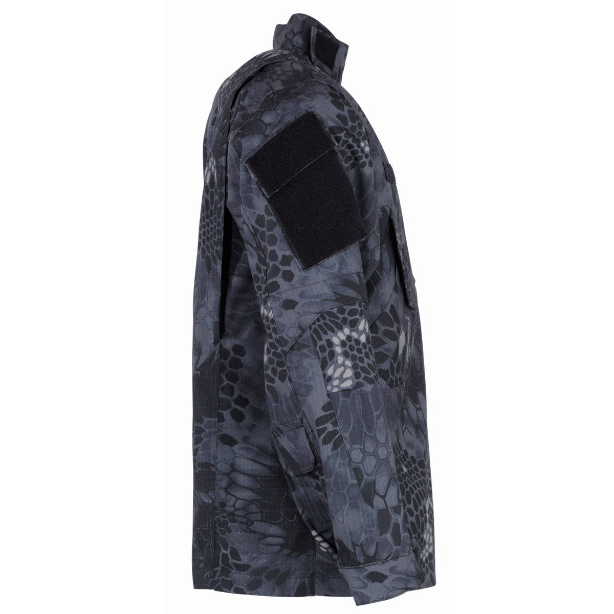 Camisa táctica MISSION en camuflaje SNAKE BLACK, 50% algodón y 50% nylon