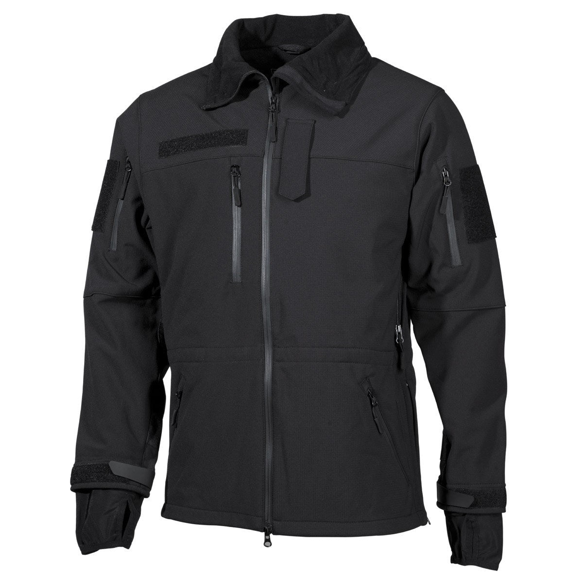 Chaqueta softshell High Defence negra MFH con forro polar