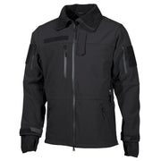 Chaqueta softshell High Defence negra MFH con forro polar