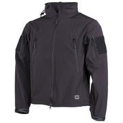 Chaqueta SCORPION softshell negra visible en imagen frontal