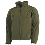 Chaqueta Softshell Scorpion verde camuflaje con cremalleras YKK y material SHIELD+