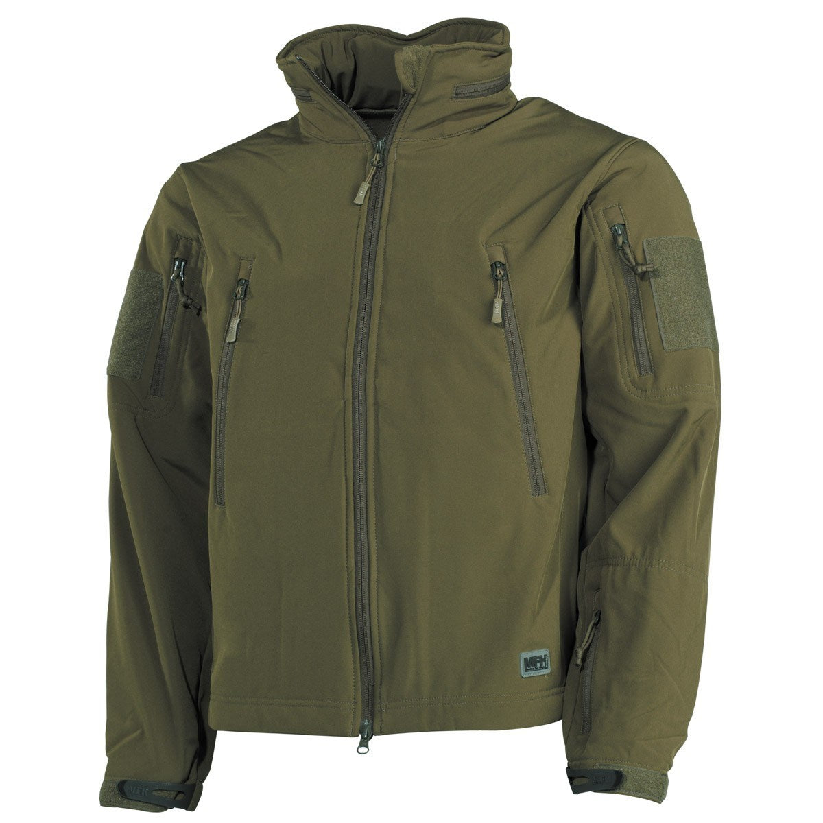Chaqueta Softshell Scorpion verde camuflaje con cremalleras YKK y material SHIELD+